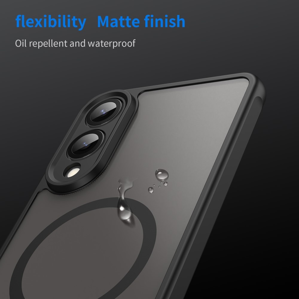 Case matný gélový obal s MagSafe na Samsung Galaxy S25 Edge - čierny