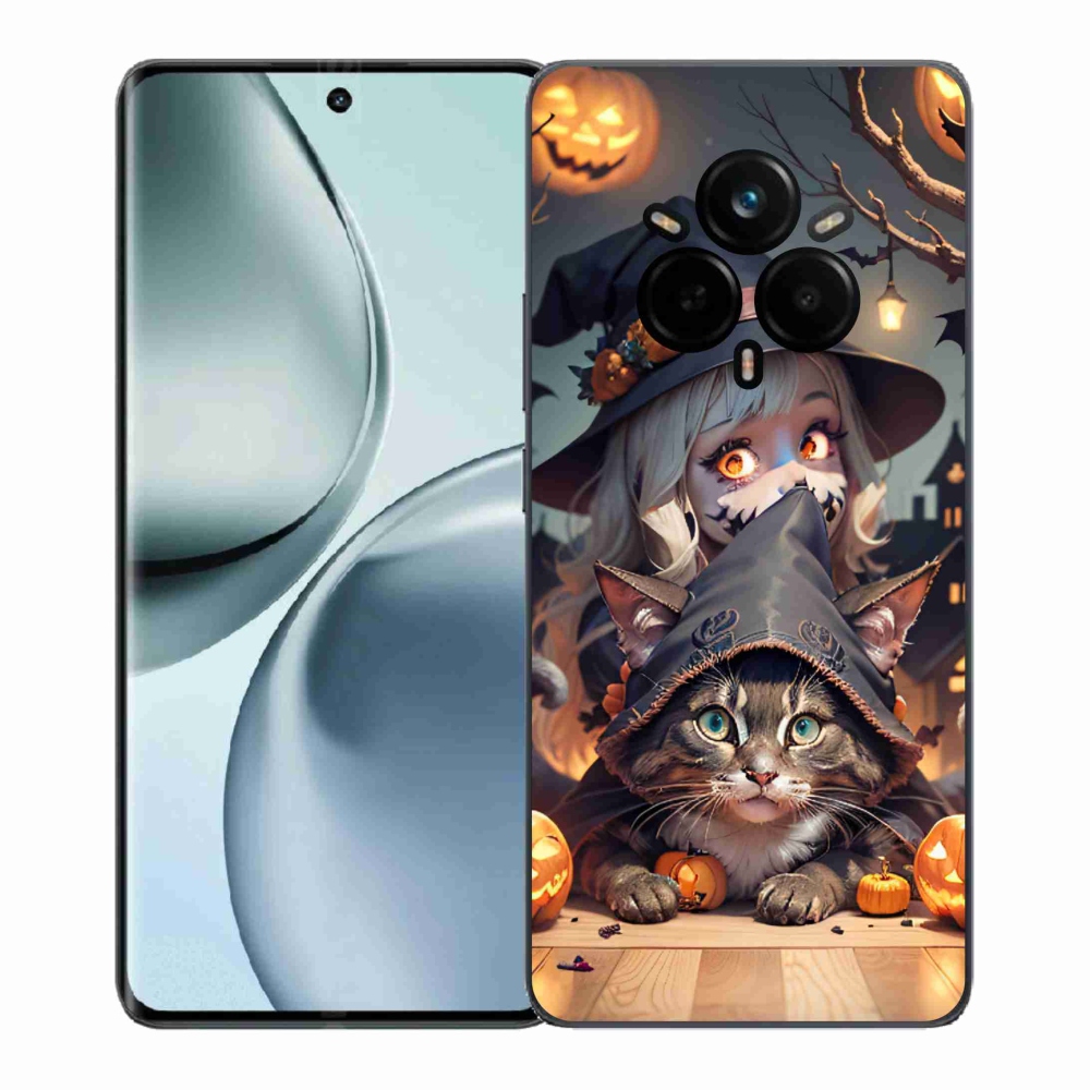 Gélový kryt mmCase na Realme 14 Pro+ 5G - čarodejnica s mačkou