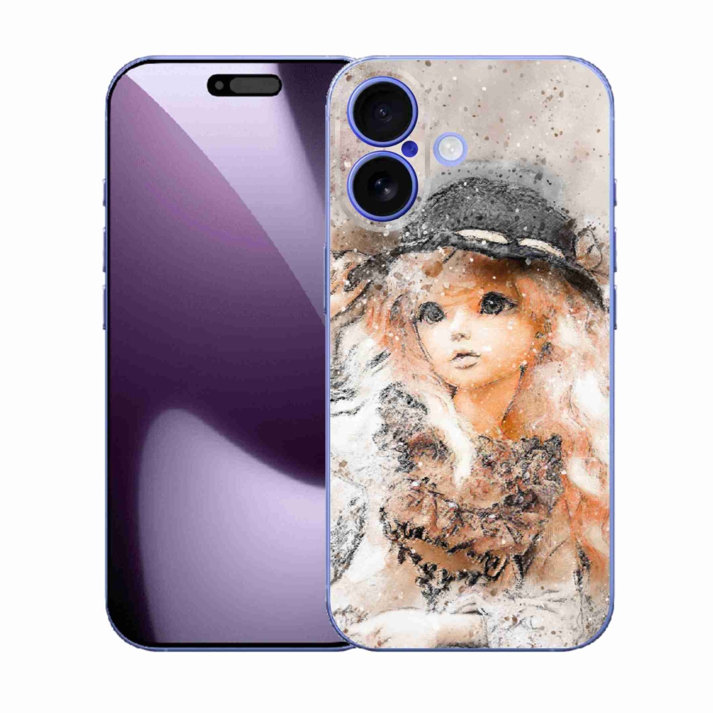 Gélový kryt mmCase na iPhone 17 - dievčatko s klobúkom