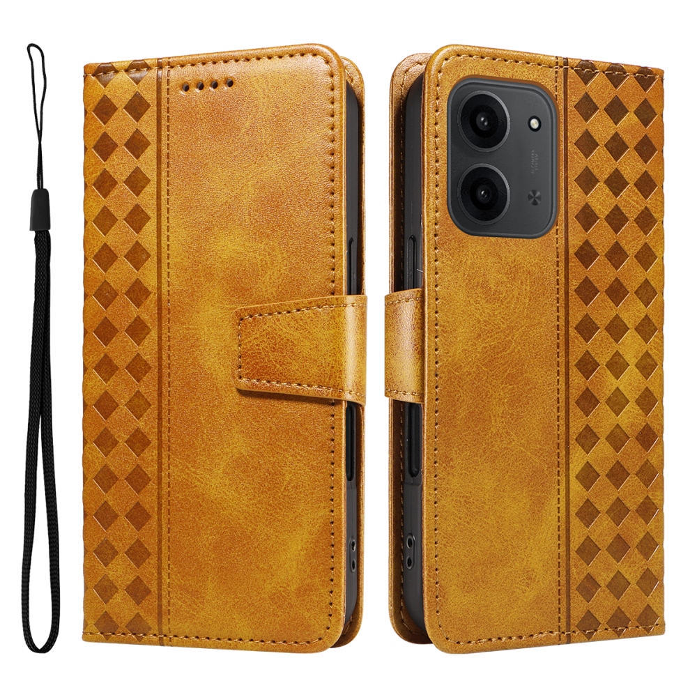 Grids knižkové púzdro na Xiaomi Redmi 15C 4G/5G (173mm) - žlté