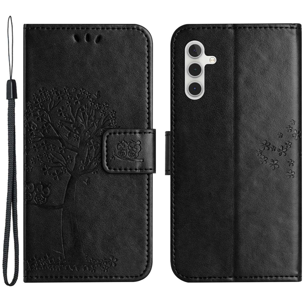 Tree knižkové púzdro na Samsung Galaxy A14 4G/5G - čierne