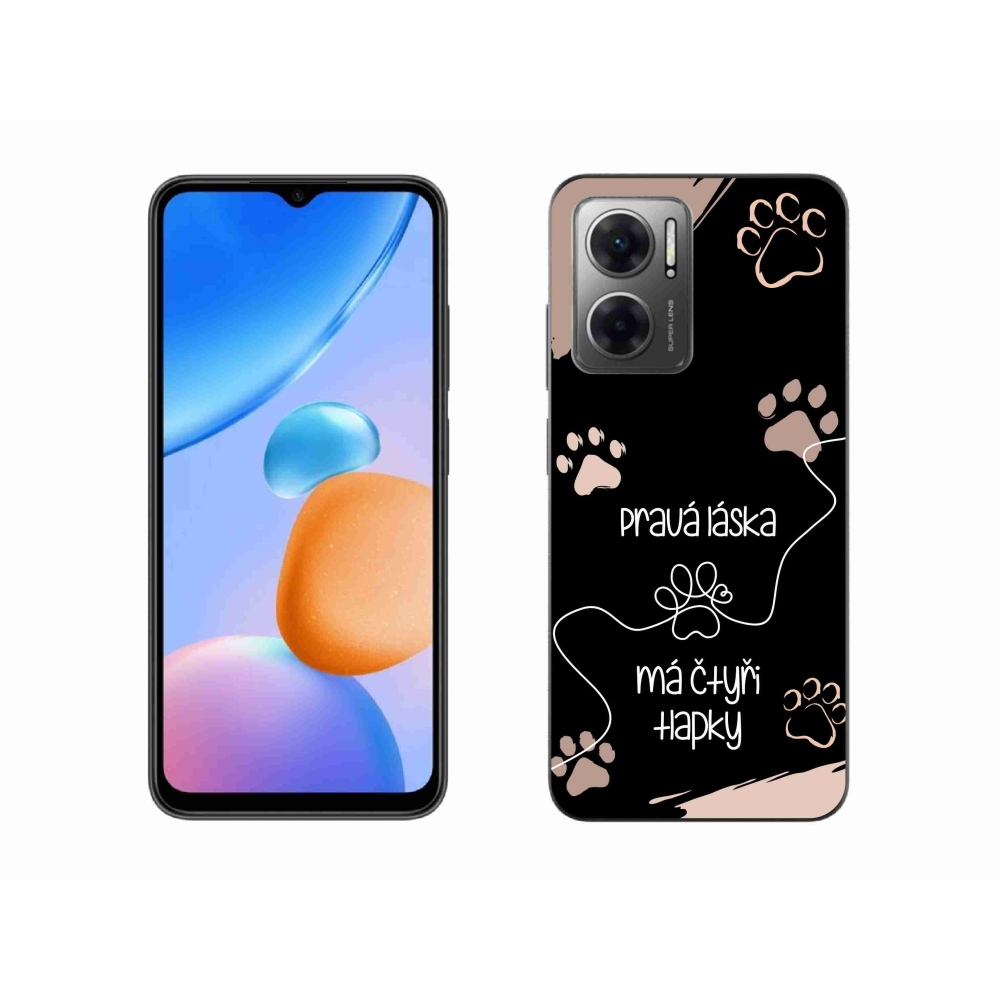 Gélový kryt mmCase na Xiaomi Redmi 10 5G - psí motív 1 čierne pozadie
