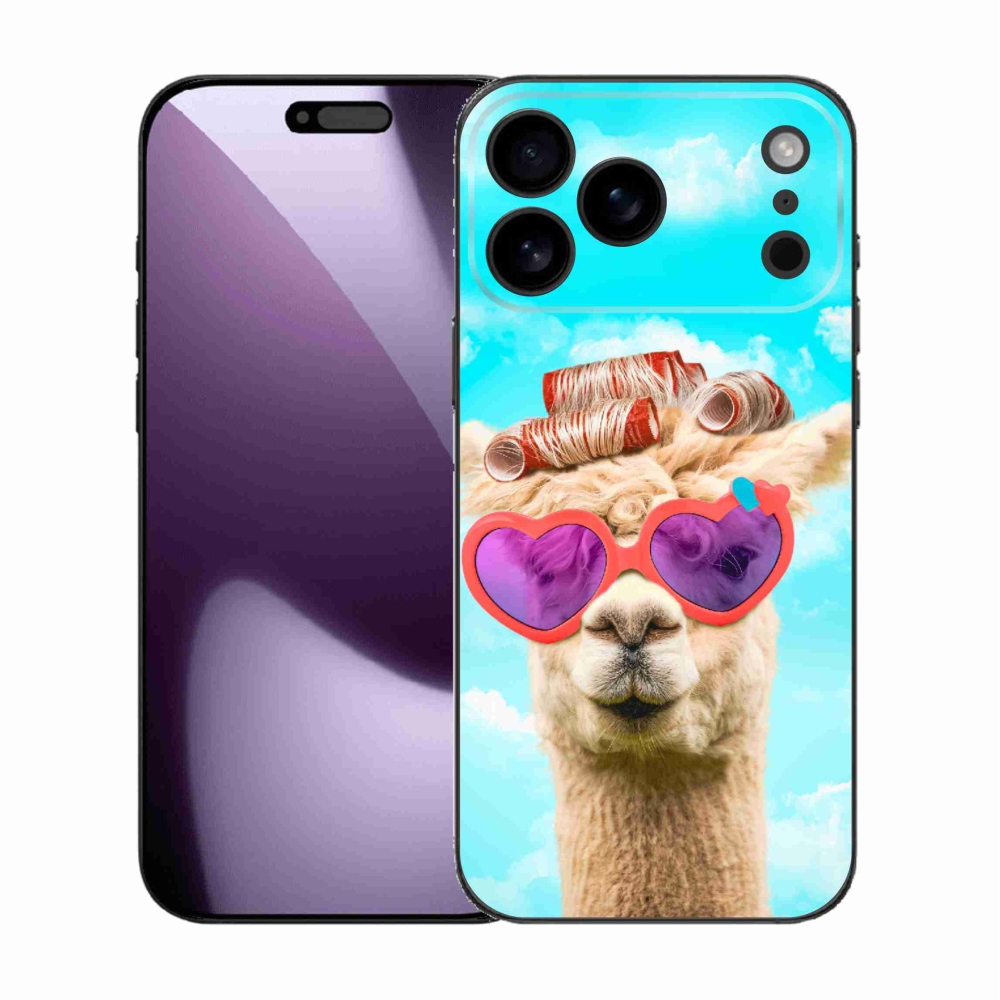 Gélový kryt mmCase na iPhone 17 Pro Max - lama s okuliarmi