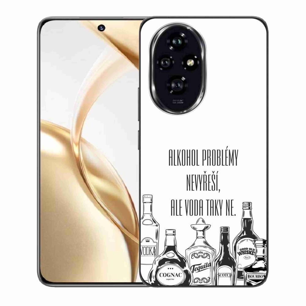 Gélový kryt mmCase na Honor 200 5G - vtipný text biele pozadie