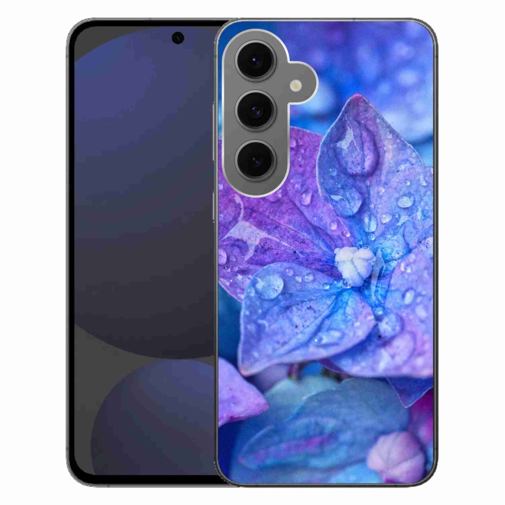 Gélový kryt mmCase na Samsung Galaxy S24 FE - fialový kvet