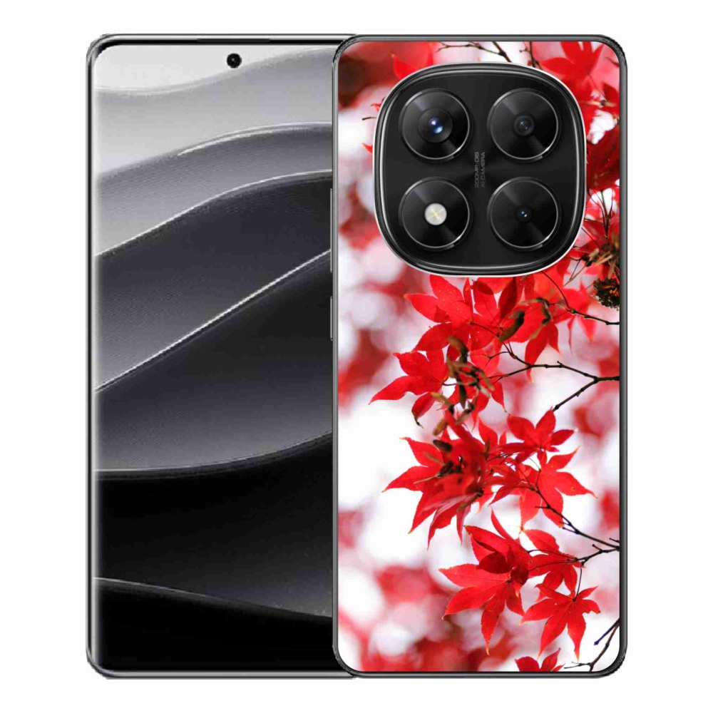 Gélový kryt mmCase na Xiaomi Redmi Note 14 Pro 5G/Poco X7 5G - červené listy