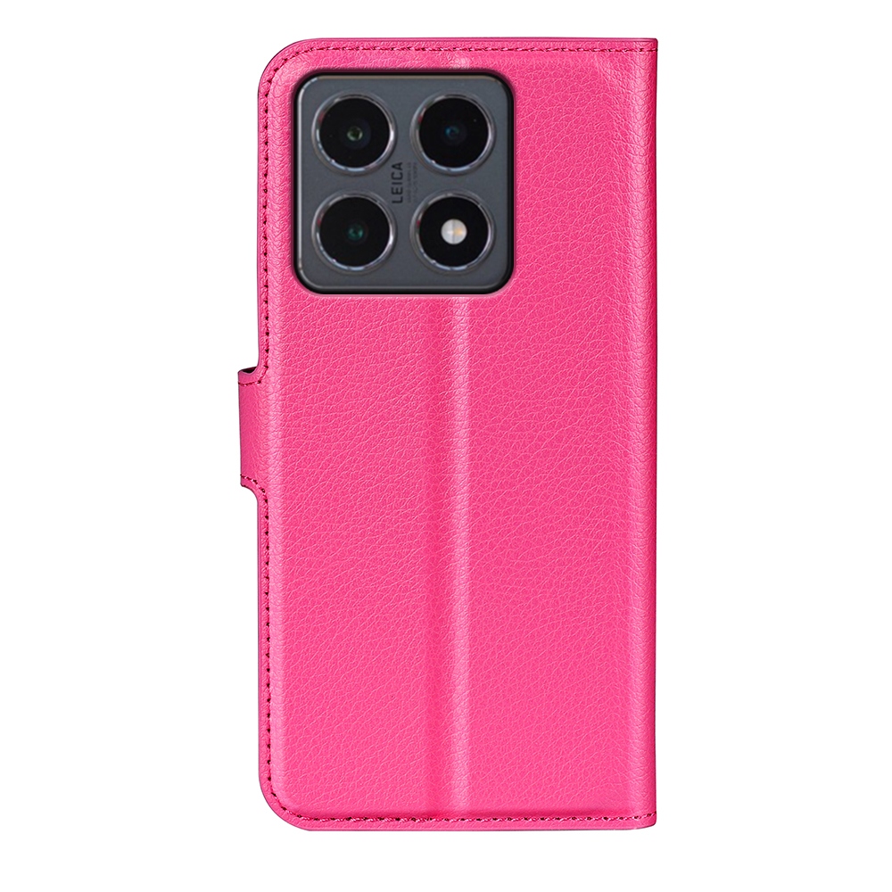 Litchi knižkové puzdro na Xiaomi 15T - rose