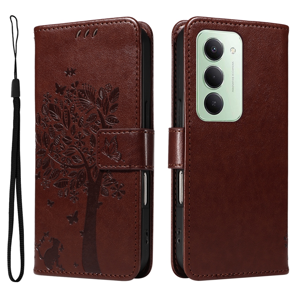 Trees knižkové púzdro na Xiaomi Redmi 15 4G (171mm) - hnedé