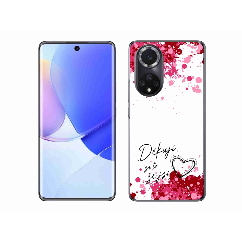 Gélový kryt mmCase na Honor 50 - zamilovaný text 2 biele pozadie