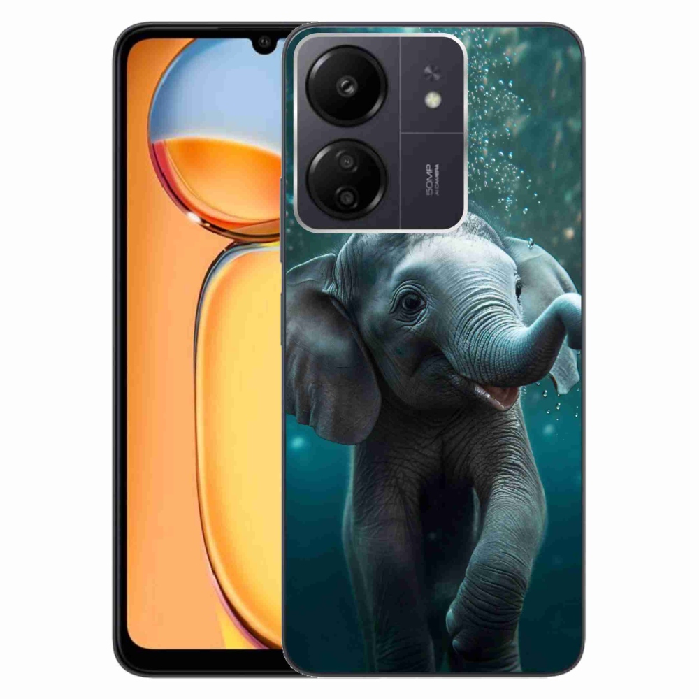 Gélový kryt mmCase na Xiaomi Poco C65/Redmi 13C - sloník pod vodou