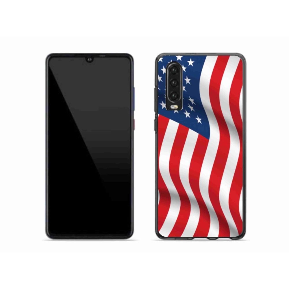 Gélový kryt mmCase na mobil Huawei P30 - USA vlajka