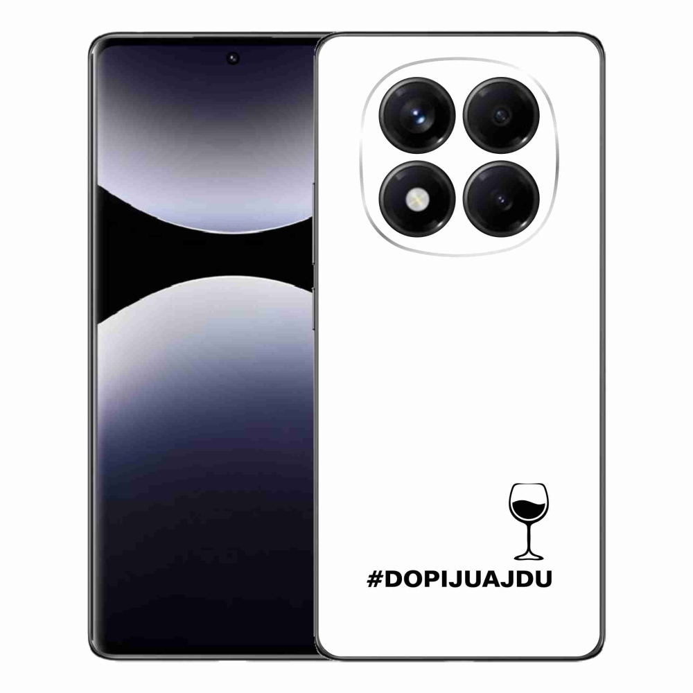 Gélový kryt mmCase na Xiaomi Redmi Note 14 Pro - vínny motív biele pozadie