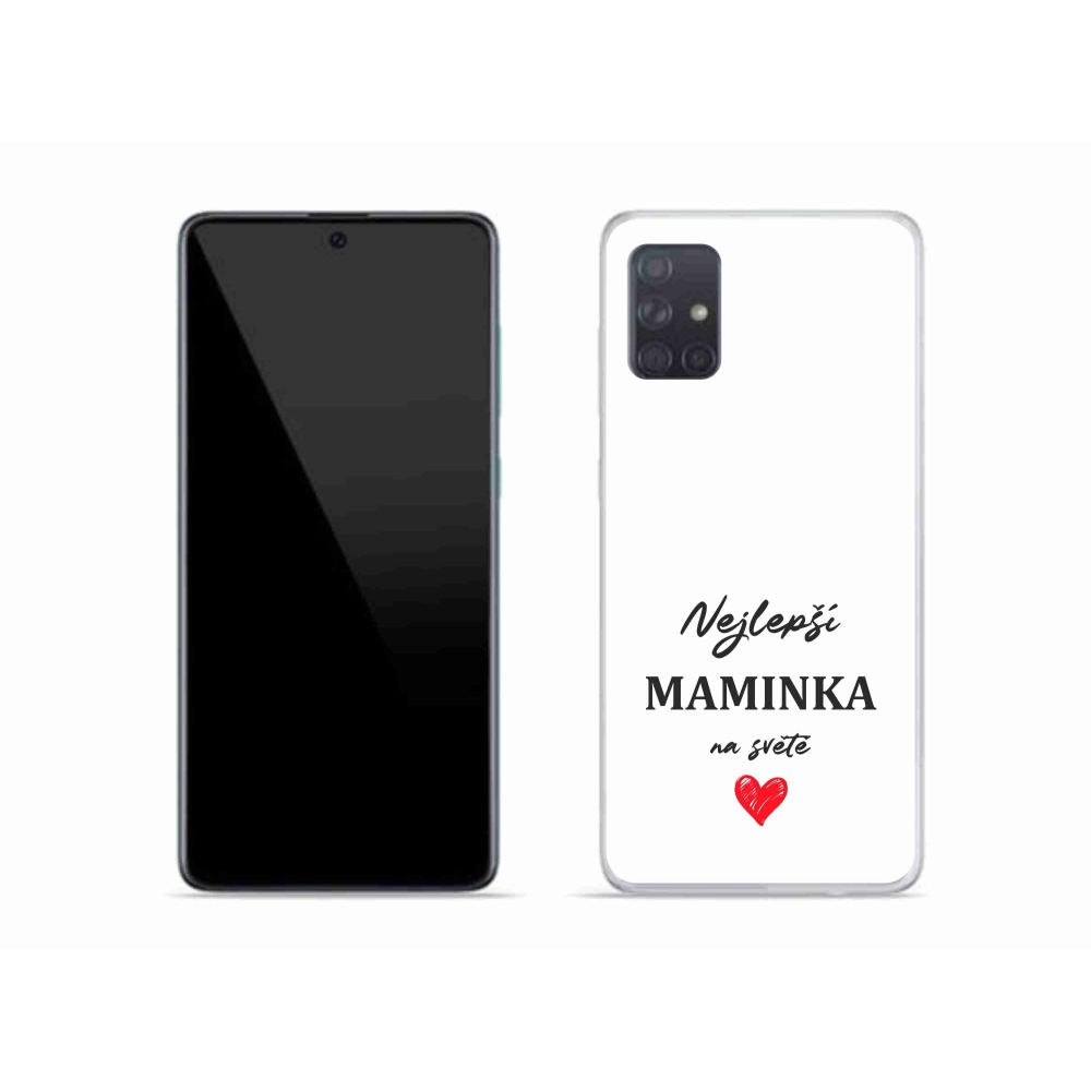 Gélový kryt mmCase na Samsung Galaxy A51 - najlepšia mamička 1 biele pozadie