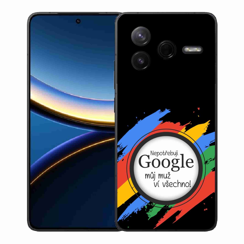 Gélový kryt mmCase na Xiaomi Poco F7 Pro - muž vie všetko čierne pozadie