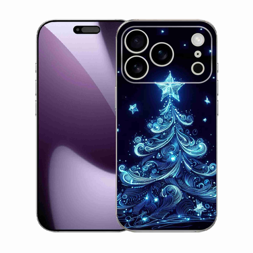 Gélový kryt mmCase na iPhone 17 Pro - neónový vianočný stromček 4