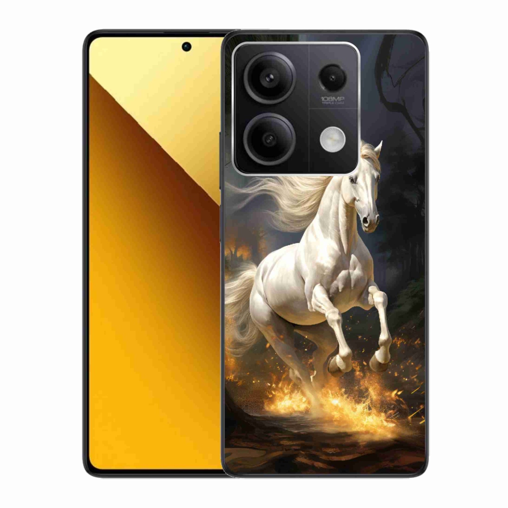 Gélový kryt mmCase na Xiaomi Redmi Note 13 5G - biely kôň 2