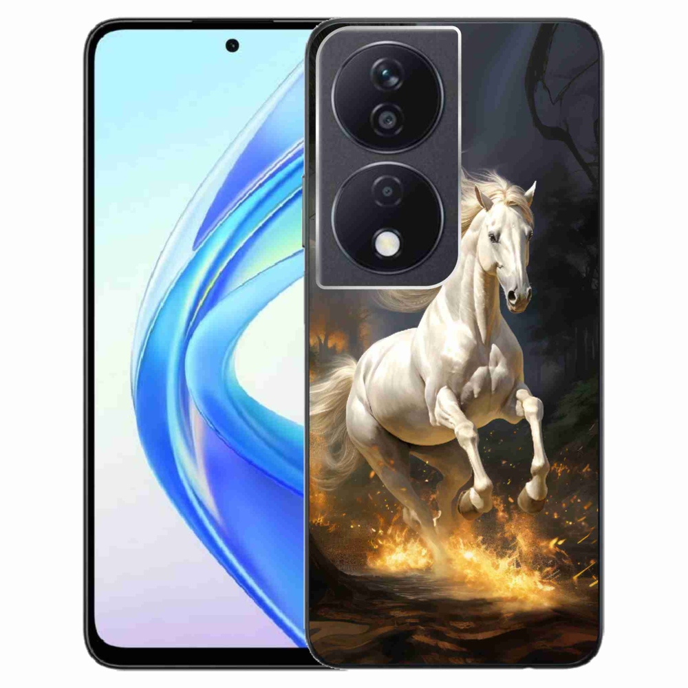 Gélový kryt mmCase na Honor X7b/Honor 90 Smart - biely kôň 2