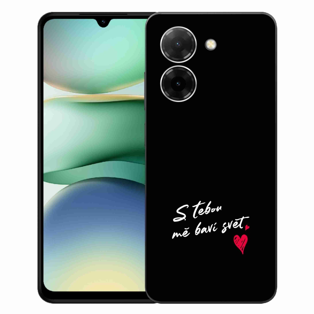 Gélový kryt mmCase na Xiaomi Redmi A5 (173.45x79.35x8.45mm) - zamilovaný text 1 čierne pozadie