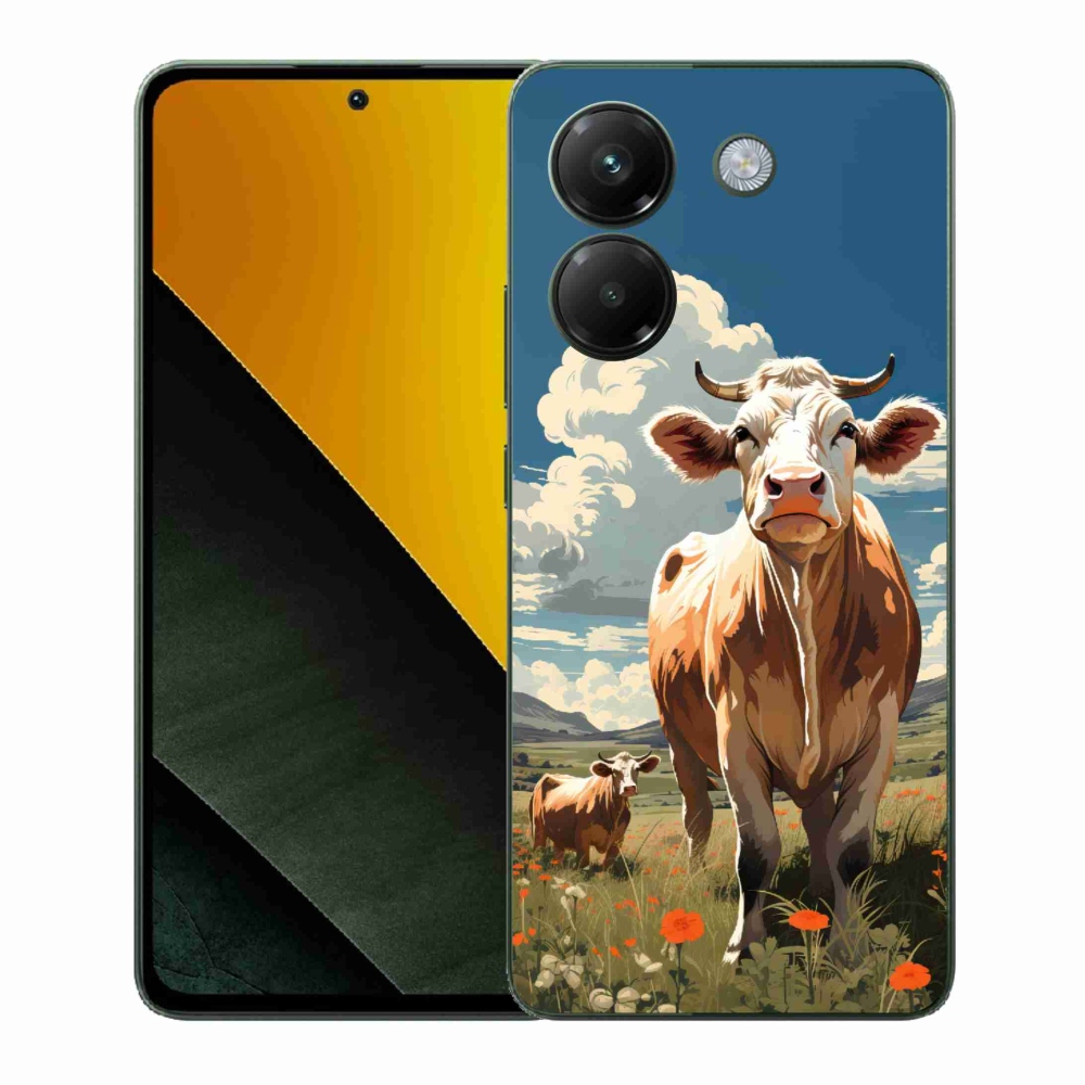 Gélový kryt mmCase na Xiaomi Poco M7 Pro 5G - kravy na lúke