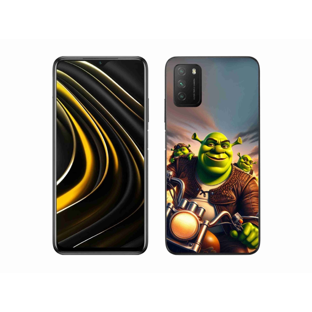 Gélový kryt mmCase na Xiaomi Poco M3 - shrek na motorke