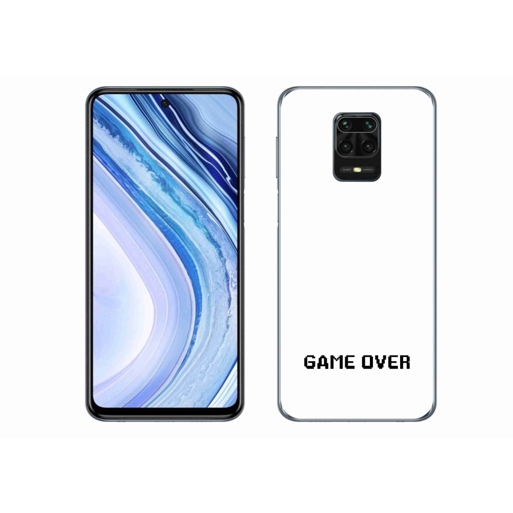 Gélový kryt mmCase na Xiaomi Redmi Note 9S - game over biele pozadie