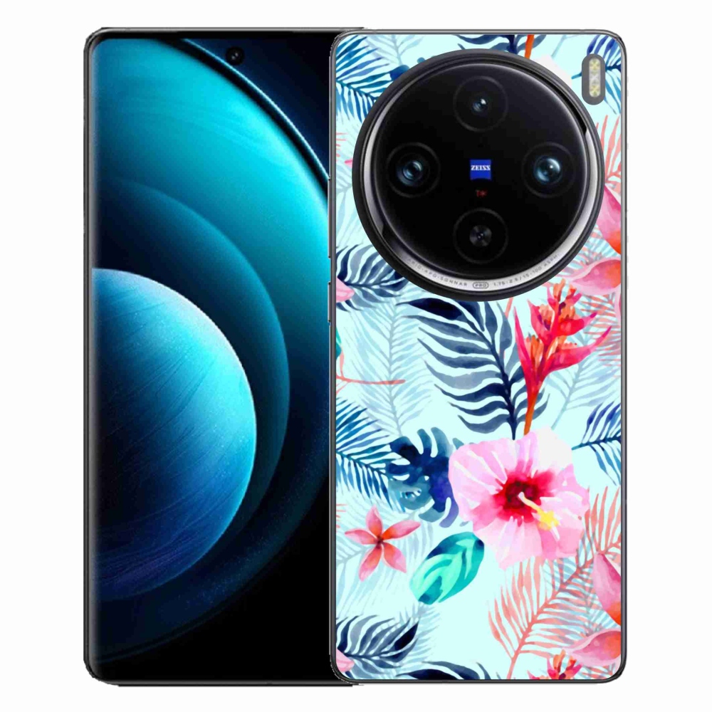 Gélový kryt mmCase na Vivo X100 Pro 5G - kvety