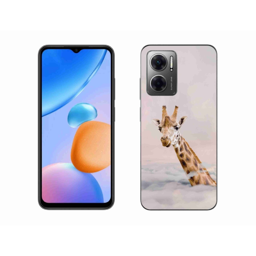 Gélový kryt mmCase na Xiaomi Redmi 10 5G - žirafa v oblakoch