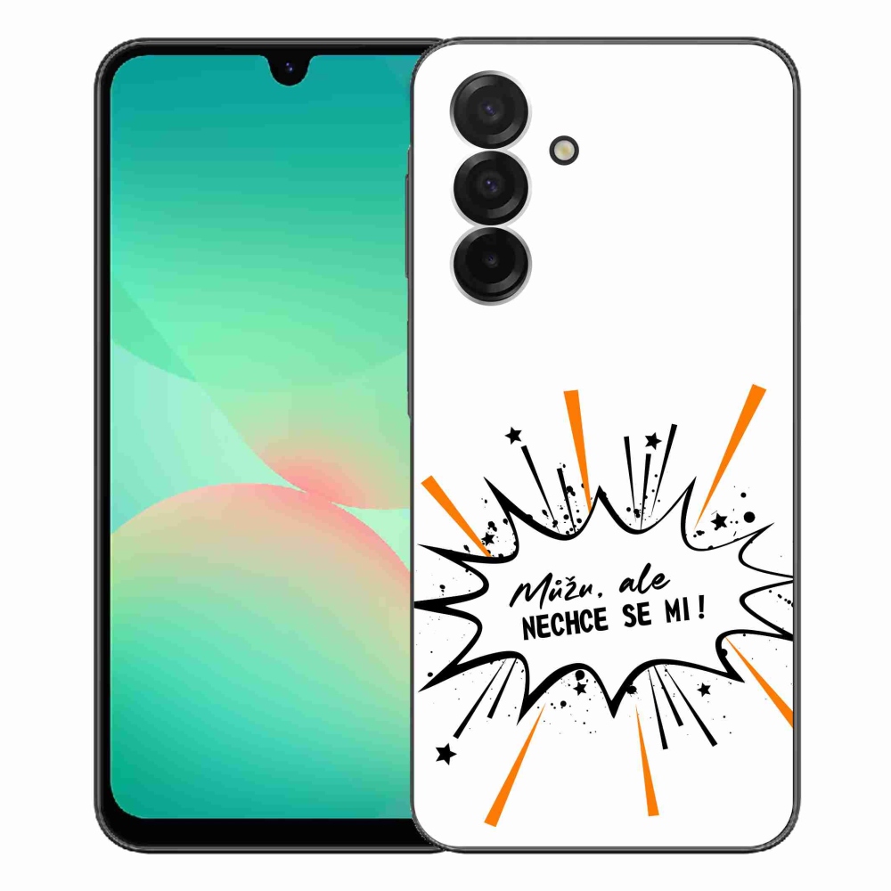 Gélový kryt mmCase na Samsung Galaxy A26 5G - vtipný text 11 biele pozadie