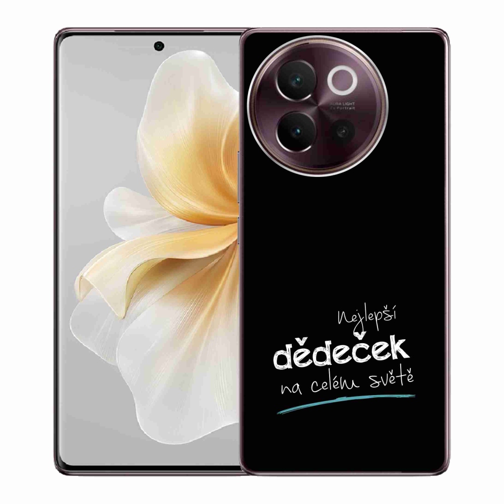 Gélový kryt mmCase na Vivo V40 Lite 5G - najlepší dedko 3 čierne pozadie