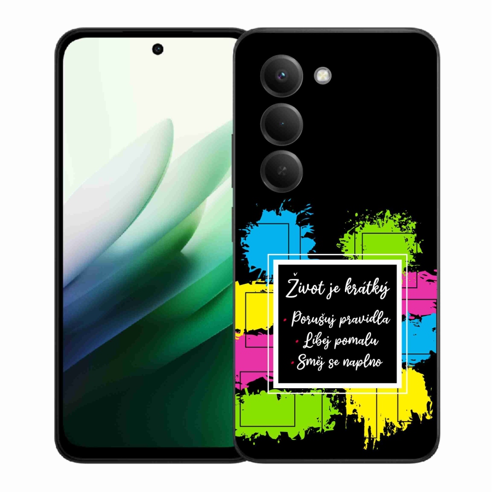 Gélový kryt mmCase na Xiaomi Redmi 15 5G (169mm) - citát 5 čierne pozadie