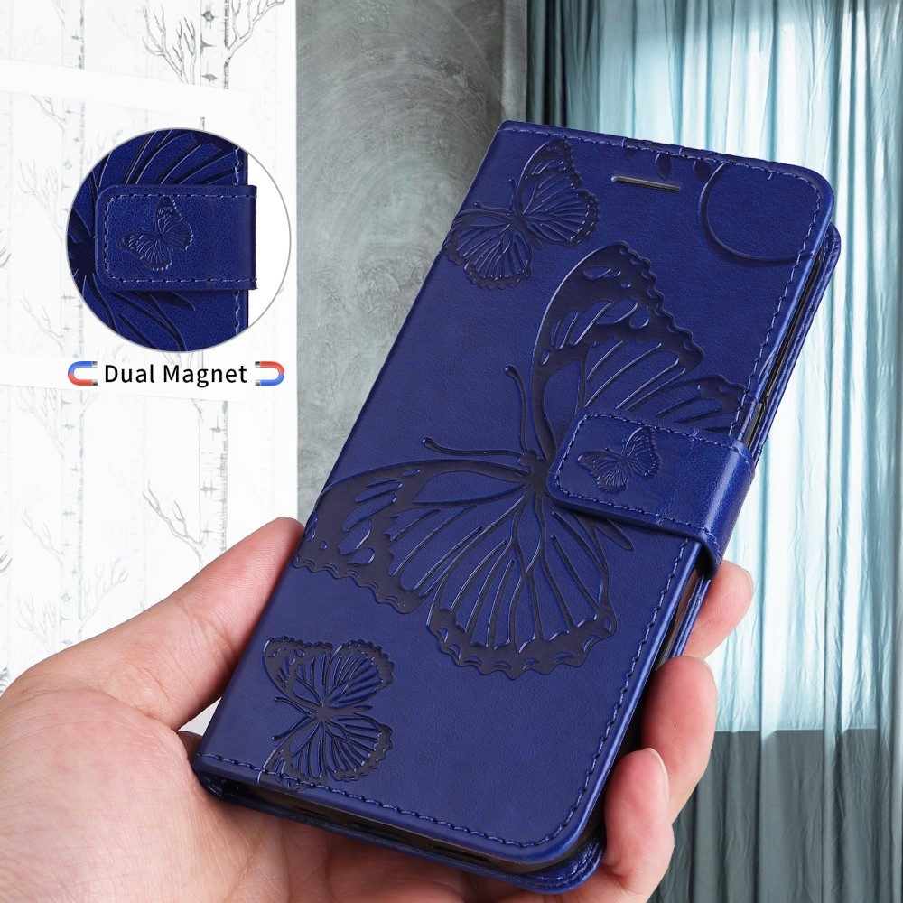 Big Butterfly knižkové púzdro na Xiaomi Redmi A5 (171.7x77.8x8.3mm) - modré