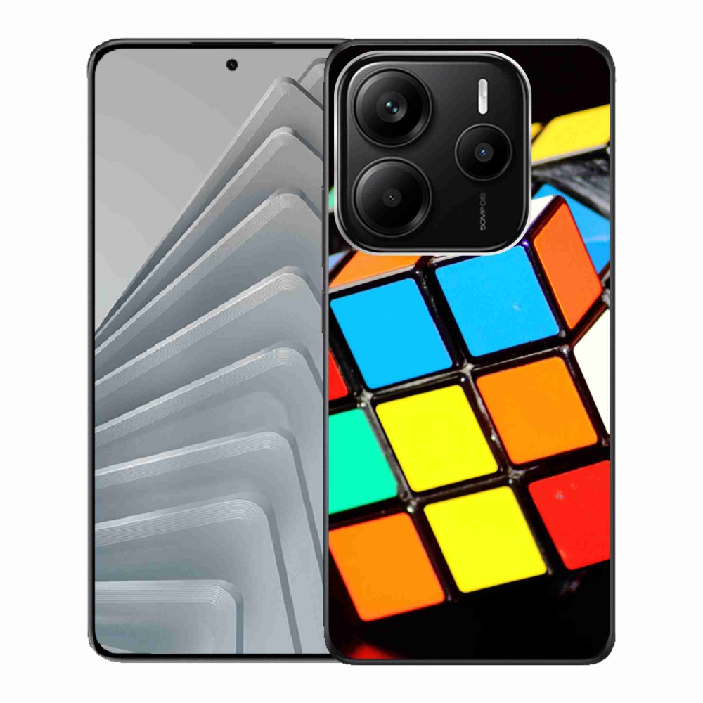Gélový kryt mmCase na Xiaomi Redmi Note 14 5G - rubikova kostka