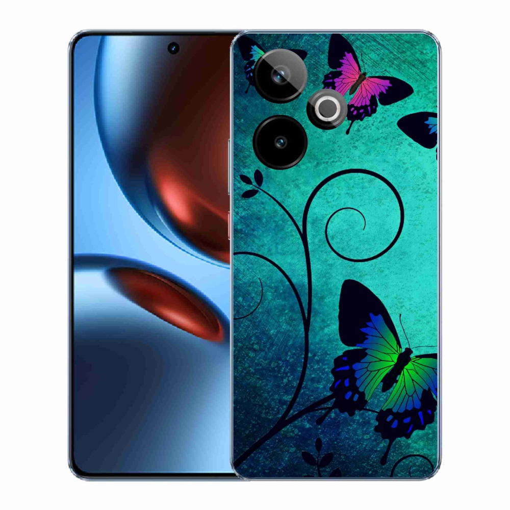 Gélový kryt mmCase na Realme GT 7 5G/GT 7T 5G - farební motýle