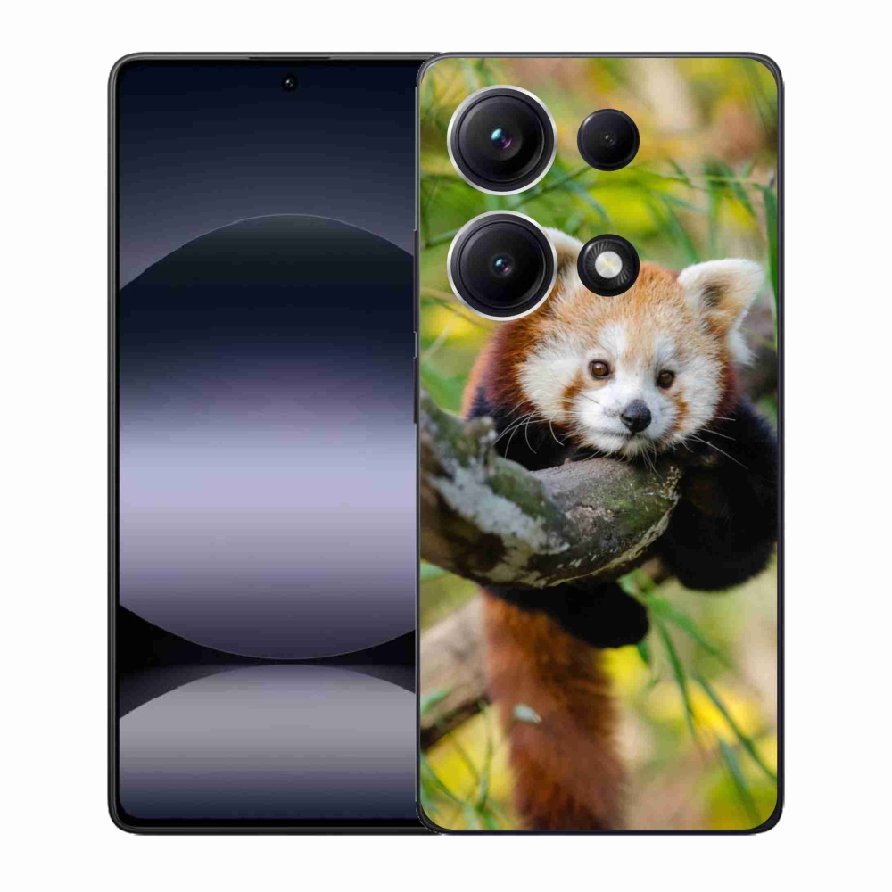 Gélový kryt mmCase na Xiaomi Redmi Note 14S - panda červená
