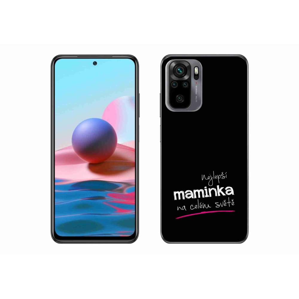 Gélový kryt mmCase na Xiaomi Redmi Note 10S - najlepšia mamička 4 čierne pozadie