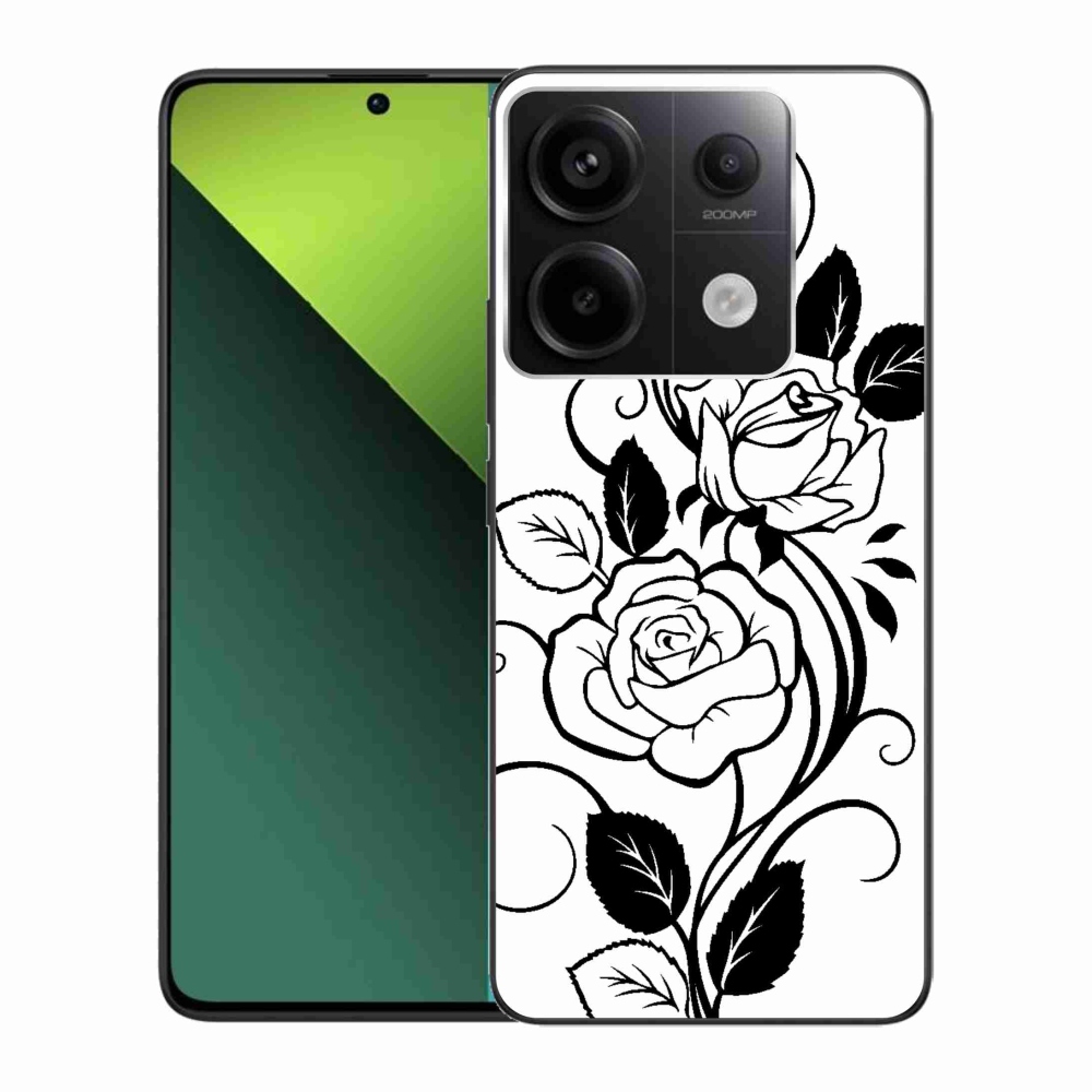 Gélový kryt mmCase na Xiaomi Redmi Note 13 Pro 5G/Poco X6 5G - čiernobiela ruža