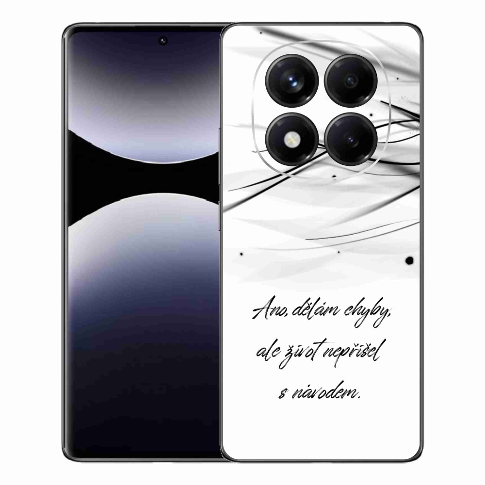 Gélový kryt mmCase na Xiaomi Redmi Note 14 Pro - citát biele pozadie