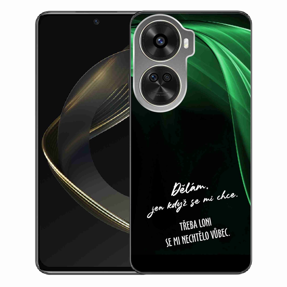Gélový kryt mmCase na Huawei Nova 12 SE - vtipný text 12 čierne pozadie