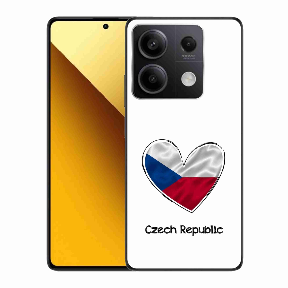 Gélový kryt mmCase na Xiaomi Redmi Note 13 5G - vlajka srdca biele pozadie