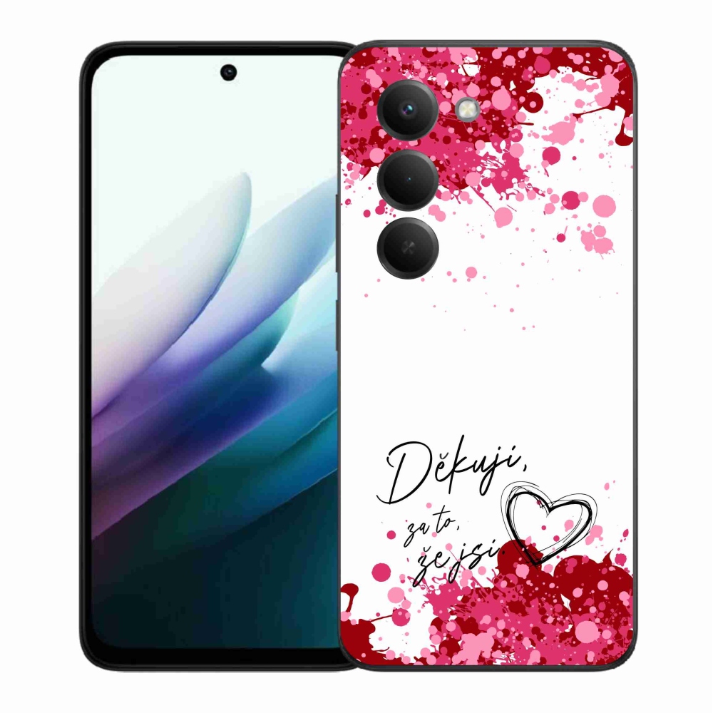Gélový kryt mmCase na Xiaomi Redmi 15 4G/5G (171mm) - zamilovaný text 2 biele pozadie