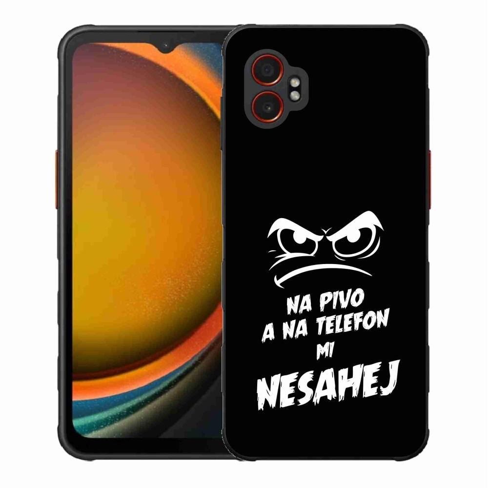 Gélový kryt mmCase na Samsung Galaxy Xcover 7 Pro - pivný motív 2 čierne pozadie