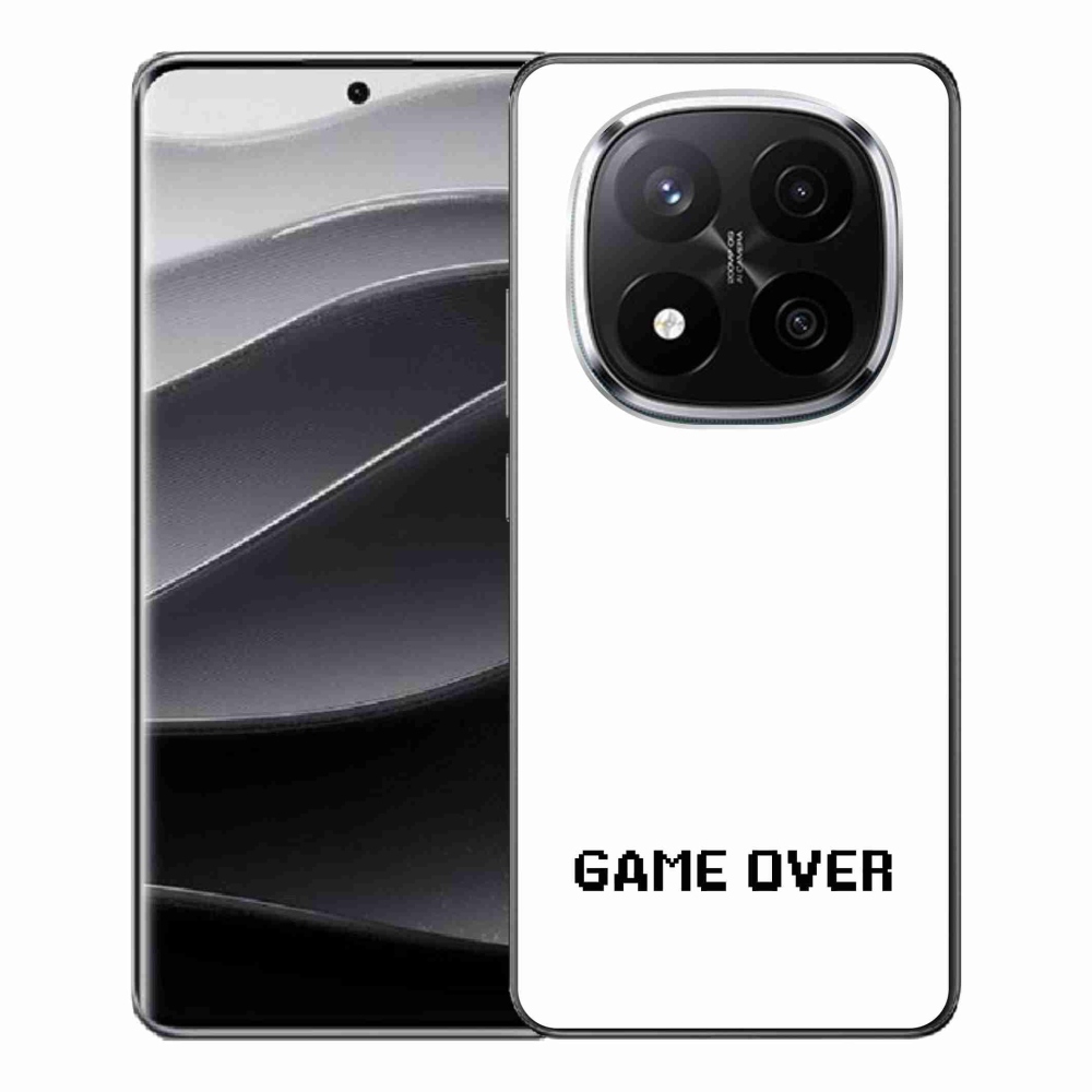 Gélový kryt mmCase na Xiaomi Redmi Note 14 Pro+ 5G - game over biele pozadie