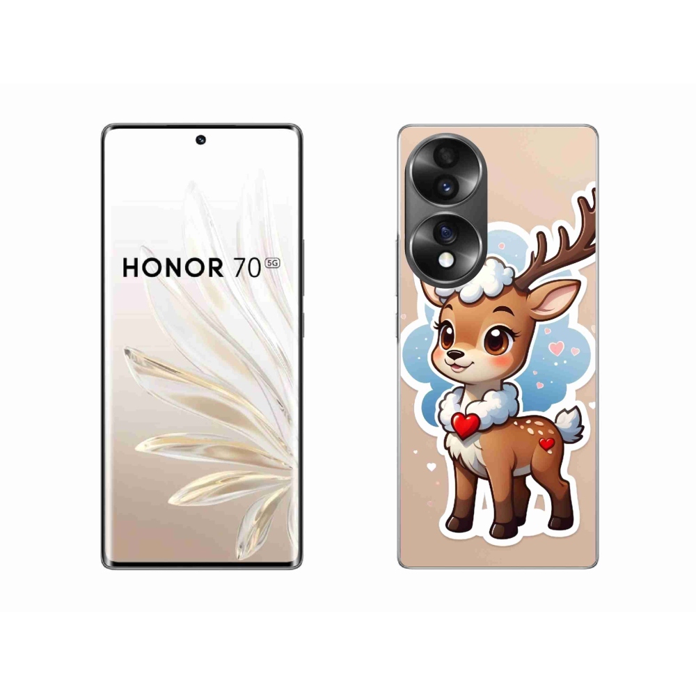 Gélový kryt mmCase na Honor 70 - kreslený sob