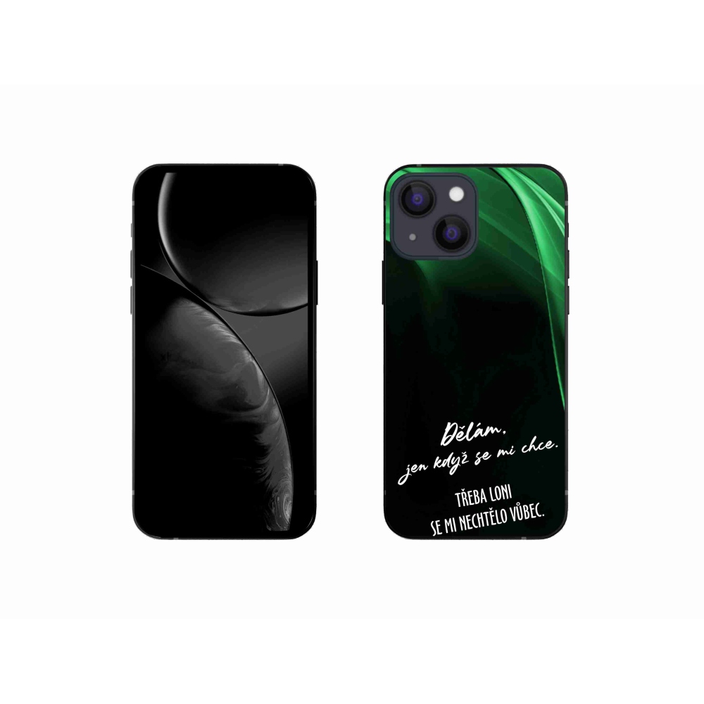 Gélový kryt mmCase na iPhone 13 mini 5.4 - vtipný text 12 čierne pozadie