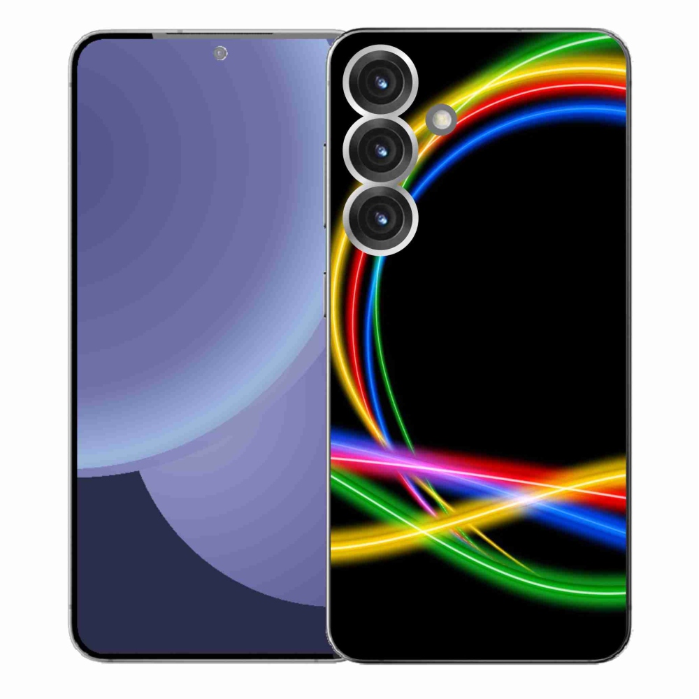 Gélový kryt mmCase na Samsung Galaxy S25+ - neónové kruhy