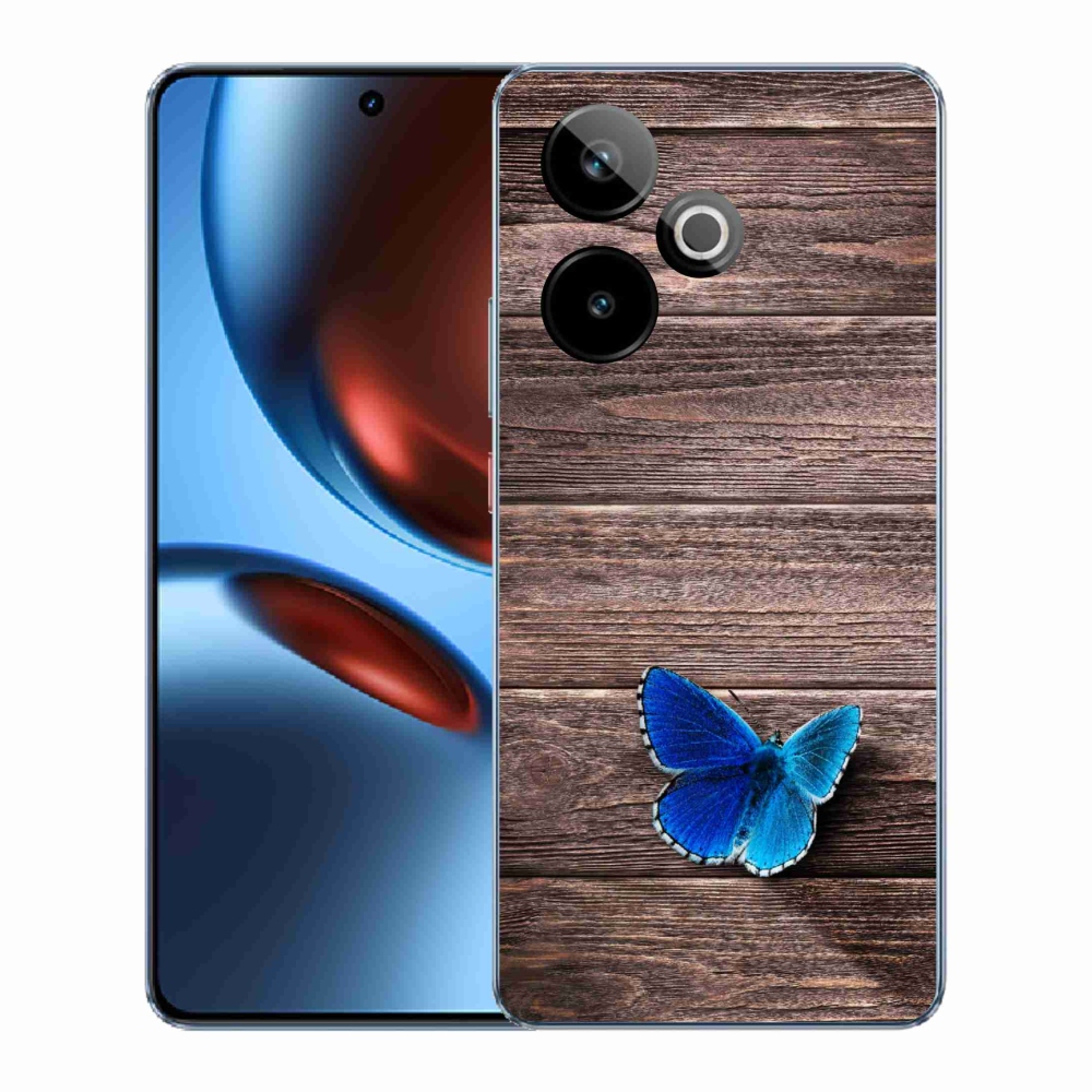 Gélový kryt mmCase na Realme GT 7 5G/GT 7T 5G - modrý motýľ 1