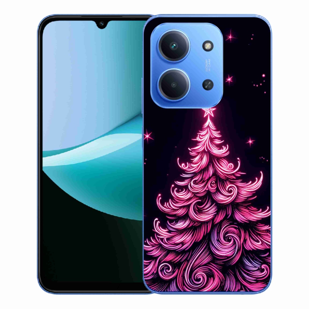 Gélový kryt mmCase na Xiaomi Redmi 15C 4G/5G (173mm) - neónový vianočný stromček 2