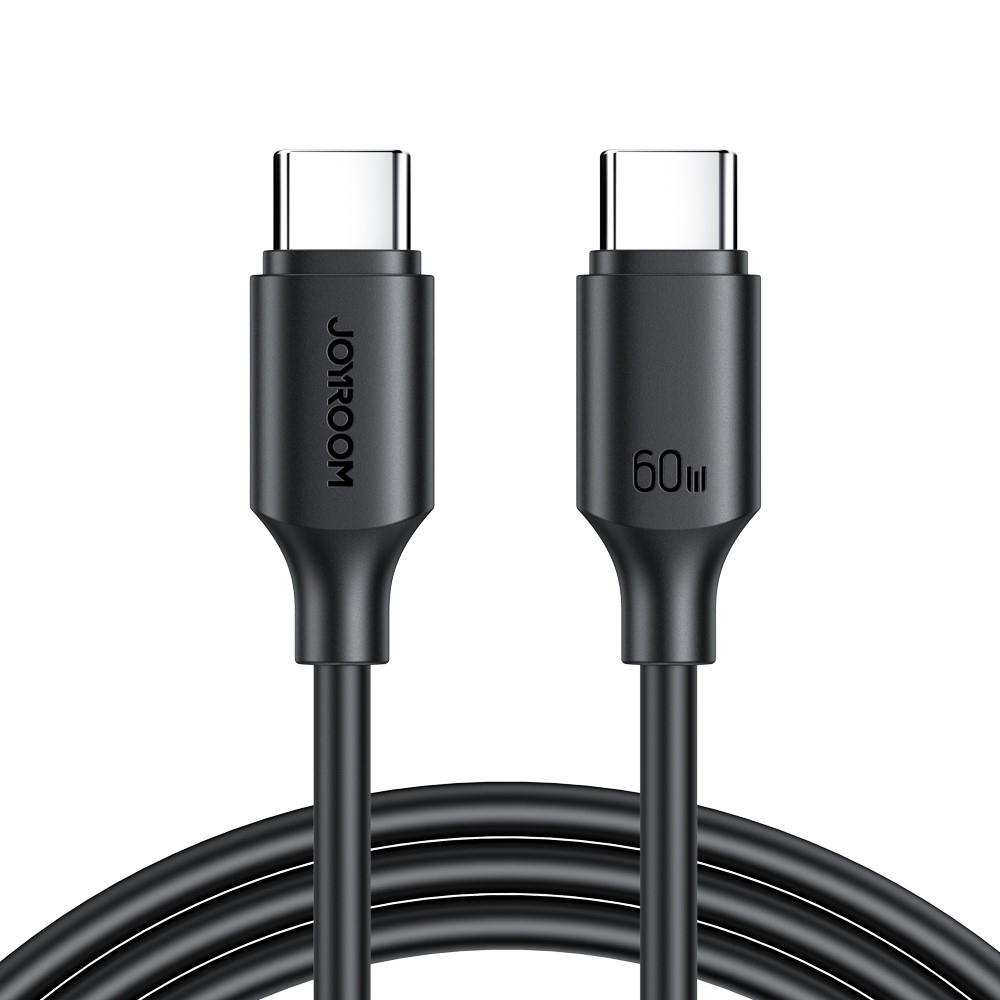 JOYROOM rýchlonabíjací a dátový kábel USB-C/USB-C 60W 1m - čierny