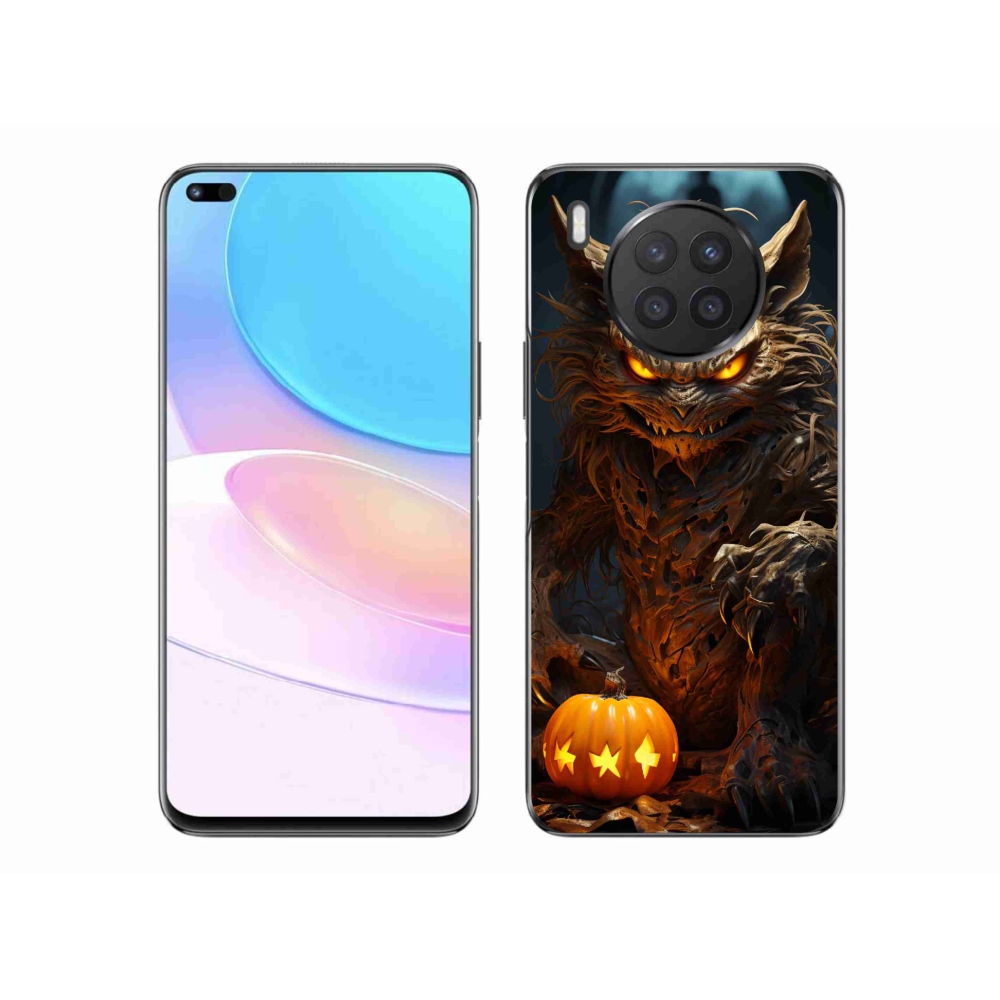 Gelový kryt mmCase na Huawei Nova 8i - halloweenská příšera