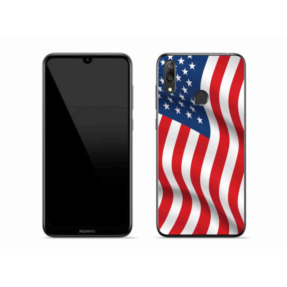 Gélový kryt mmCase na mobil Huawei Y7 (2019) - USA vlajka